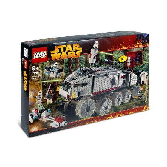Set: 7261 Clone Turbo Tank (with Light-Up Mace Windu, Trans-Light Purple  Lightsaber Blade) Premier