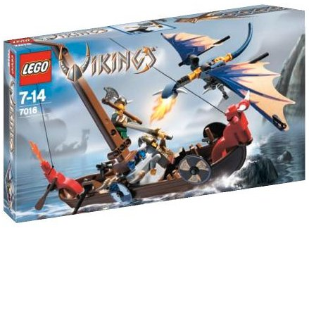 Set 7016 Viking Boat against the Wyvern Dragon