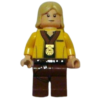 Minifigure Luke Skywalker Celebration Yellow Jacket White Pupils sw0257a The Minifig Shop