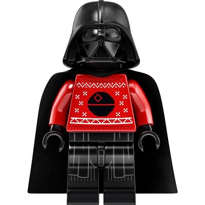 Minifigure Darth Vader Red Christmas Sweater with Death Star sw1121 The Minifig Shop