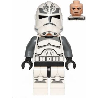 Minifigure Clone Trooper 104th Battalion Wolfpack Phase 2 Dark Bluish Gray Markings Large Eyes sw0537 The Minifig Shop