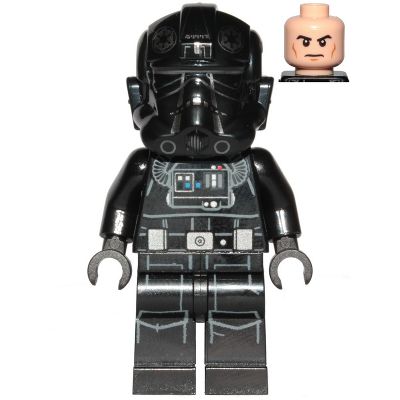 Minifigure Imperial TIE Fighter Pilot Light Nougat Head Frown sw1138 The Minifig Shop