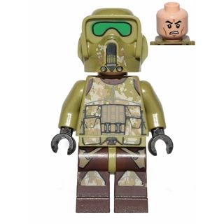 Minifigure Clone Scout Trooper 41st Elite Corps Phase 2 Kashyyyk Camouflage Scowl sw0518 The Minifig Shop