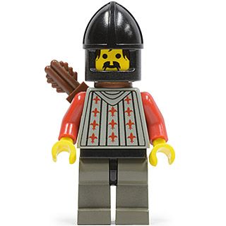 Minifigure Fright Knights Knight 2 Black Chin Guard Quiver cas244 The Minifig Shop