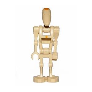 Minifigure Battle Droid Commander Tan with Line Angled Arms sw0048